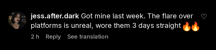Comment from our Instagram