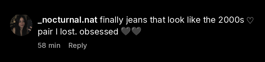 Comment from our Instagram