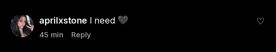 Comment from our Instagram