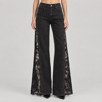 Nocturne Lace Flare Jeans, front view
