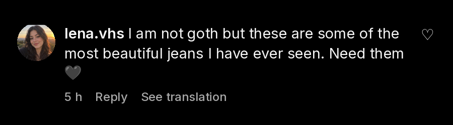 Comment from our Instagram