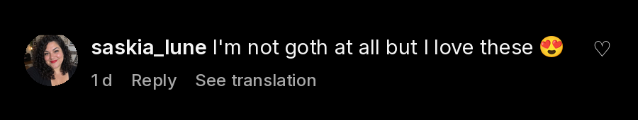 Comment from our Instagram